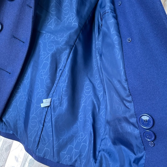 NY&Co cobalt blue peacoat - Picture 7 of 9